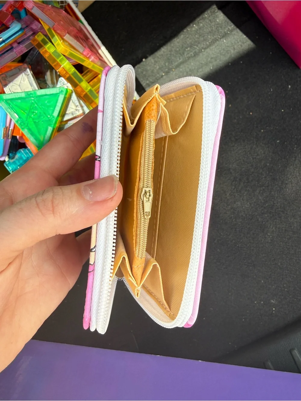 Pink Character Wallet Wristlet for Kids